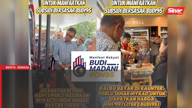 Saifuddin sempat tinjau mekanisme BUDI95 di stesen minyak sebelum pengumuman