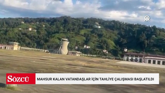 Rize’de selzedeler helikopterlerle tahliye edildi