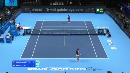 Elisabetta Cocciaretto (ITA) v Marta Kostyuk (UKR) | 2025 Billie Jean King Cup Finals | Match Highlights