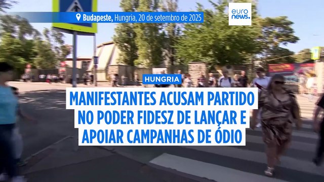 Milhares de pessoas protestaram contra o discurso de ódio em manifestação na Hungria