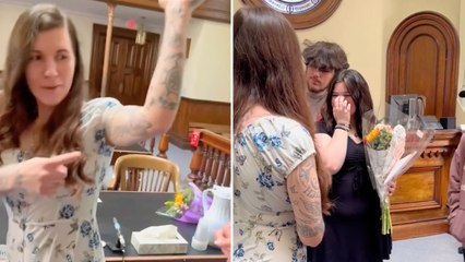 Mom Surprises Daughter With Tattoo Of Her Name On Adoption Day | Happily TV