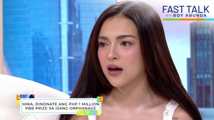 Fast Talk with Boy Abunda: Mika Salamanca, nag-donate ng PBB prize money sa orphanage (Episode 687)
