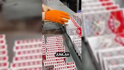 Proses Pembuatan Kartu Remi di Pabrik | Mesin Pemotong Kartu