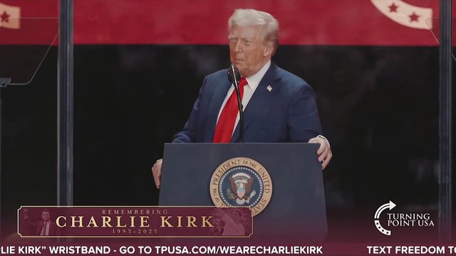 Trump Sparks Laughter With Funny Take on Charlie Kirk at Charlie Kirk Memorial