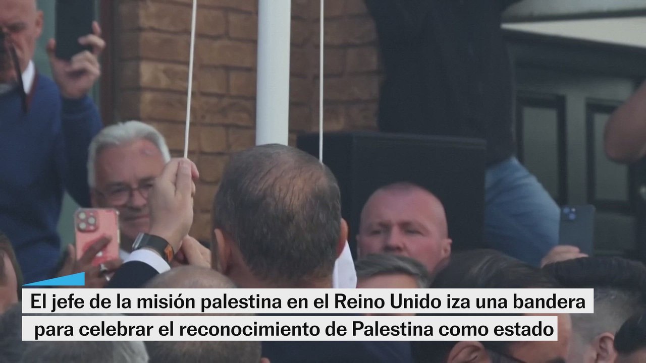 Así ha sido el momento en el que se iza una bandera palestina en Reino Unido para celebrar su reconocimiento como estado