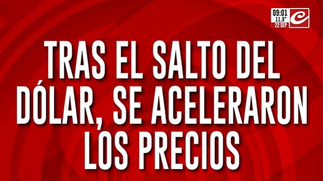 La suba del dólar ya se siente en las góndolas de los supermercados