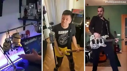 🥁@LosMonosVoladoresdelSrBurns Monos Bailando Solos Dancing with myself 👉 Billy Idol DRUM COVER [1]
