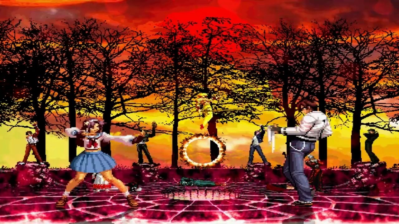 Athena Asamiya Team VS. Kyo Kusanagi Team [KOF MUGEN]