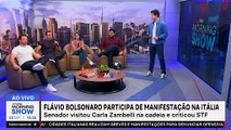 FLÁVIO BOLSONARO ataca STF na Itália: “Ministro PERSEGUE a direita”