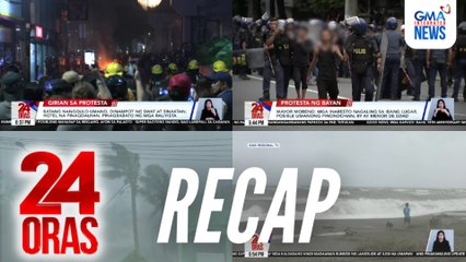 24 Oras: (Part 1) Girian sa kilos-protesta | Hagupit ng Super Typhoon Nando, atbp.