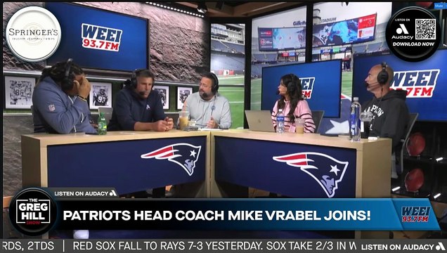 Patriots HC Mike Vrabel joins! Vrabel: It's never frustrating to coach it, it's frustrating to watch it
