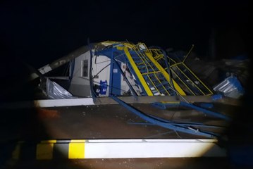 Silo da C. Vale cai em Francisco Alves após chuvas e ventos fortes