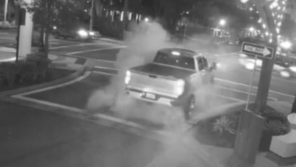 Florida man in pick-up truck does burnout in front of cops ‘to impress girls’