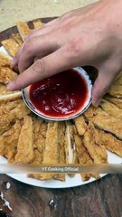 Veg KFC Mushroom 🍄  क्रिस्पी और टेस्टी किंग ऑयस्टर मशरूम  KFC Style  #shorts #recipe #food