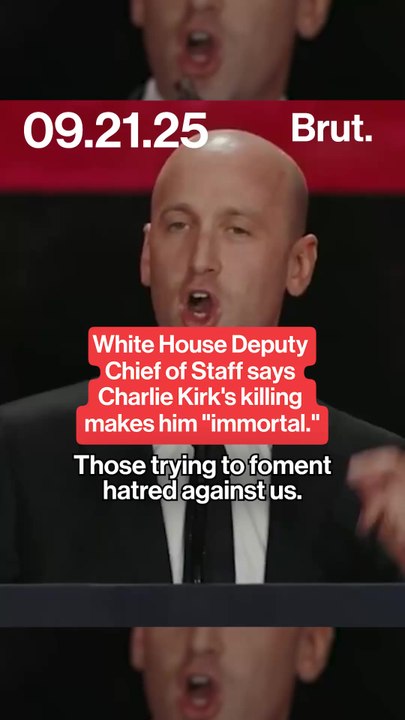Stephen Miller says Charlie Kirk is "immortal," denounces enemies.