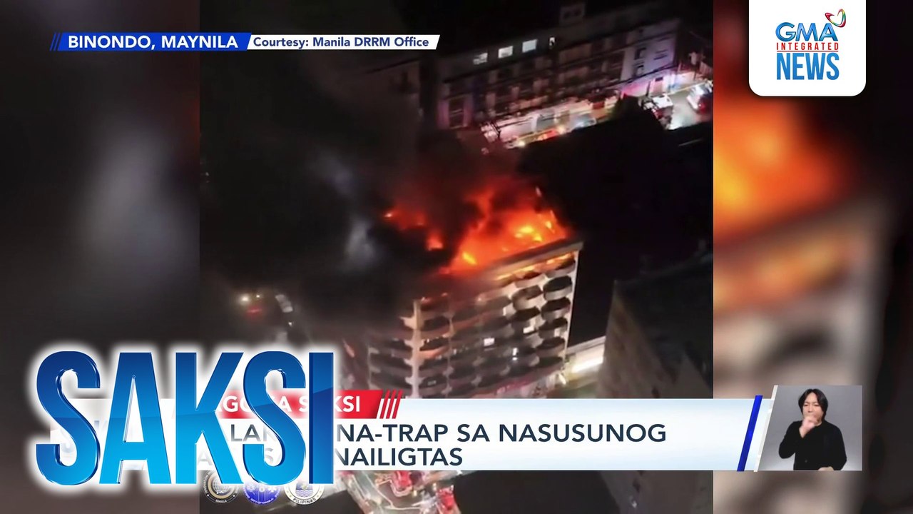 2 lalaking na-trap sa nasusunog na gusali, nailigtas | Saksi