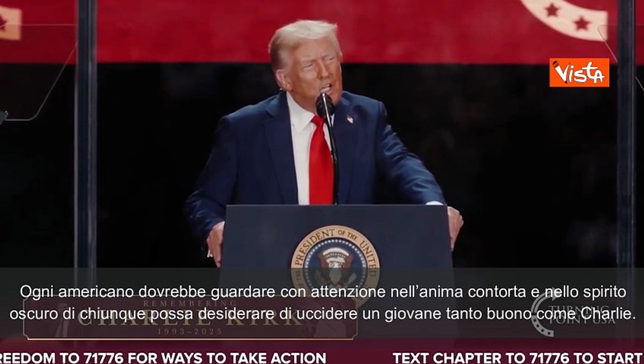 Trump: "L'assassinio di Charlie Kirk è stato un...