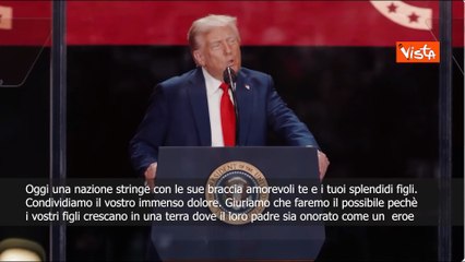 Trump ai funerali di Kirk: E' un grande eroe americano