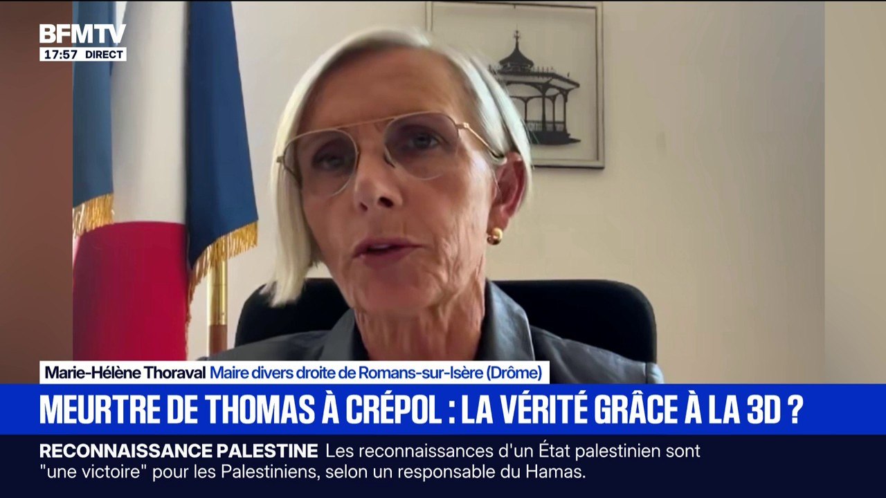 Reconstitution numérique du drame de Crépol: "Cette affaire pèse sur la commune", indique Marie-Hélène Thoraval, maire divers droite de Romans-sur-Isère (Drôme)
