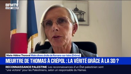 Reconstitution numérique du drame de Crépol: "Cette affaire pèse sur la commune", indique Marie-Hélène Thoraval, maire divers droite de Romans-sur-Isère (Drôme)