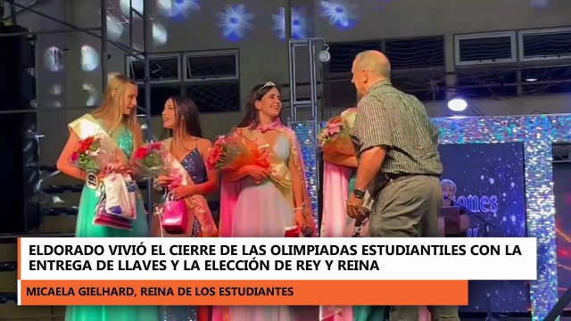 Eldorado cerró las Olimpiadas Estudiantiles 2025 con elección de la Reina y el Rey y la entrega de llaves de la ciudad a los colegios ganadores