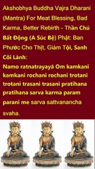 Sanskrit Akshobhya Buddha Dharani  Mantra For Meat Blessing Bad Karma Better Rebirth