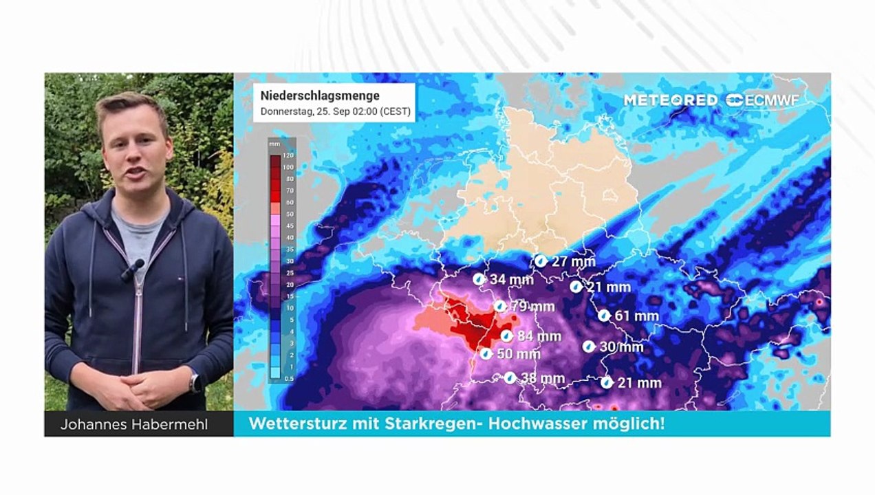 Wettersturz mit Starkregen- Hochwasser möglich!