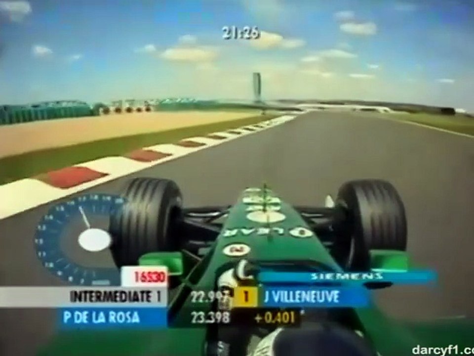 F1 – Pedro de la Rosa (Jaguar Cosworth V10) Onboard – France 2001