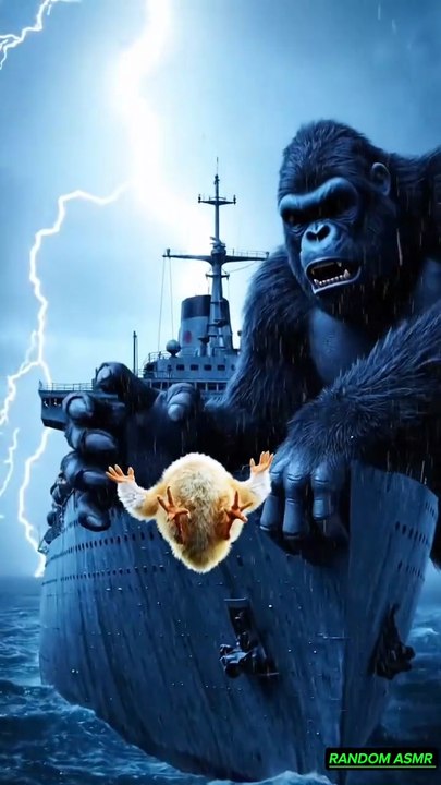 🦍KING KONG_THE BABY CHICK_STORM OF DESTINY_asmr_cute_chick_random_asmr_usa😱😜😍🤩
