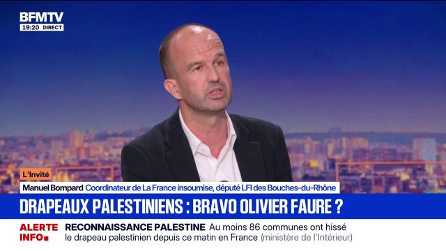 Drapeaux palestiniens sur les mairies: pour Manuel Bompard (LFI), Olivier Faure (PS) essaye de se racheter une image sur ce sujet