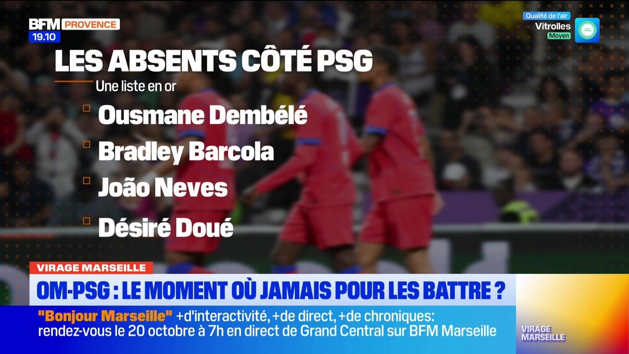 Virage Marseille du lundi 22 septembre - OM-PSG : le moment où jamais pour les battre ?