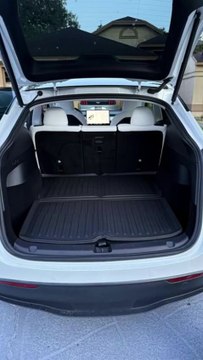 Floor Mats for Tesla Model Y (2025–2026) – 9PCS full set, all-weather non-slip design. Includes front, rear, cargo liner, second row, seat back, and trunk mats. Perfect protection for your ride. 🛡️✨