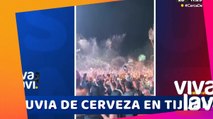 Durante concierto fans 'provocan' lluvia de cerveza