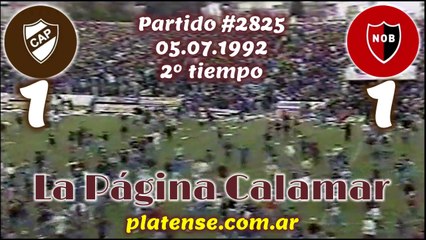 19920705   2825   Platense 1 vs Newells Old Boys 1   Resumen 1er tiempo   2 de 2