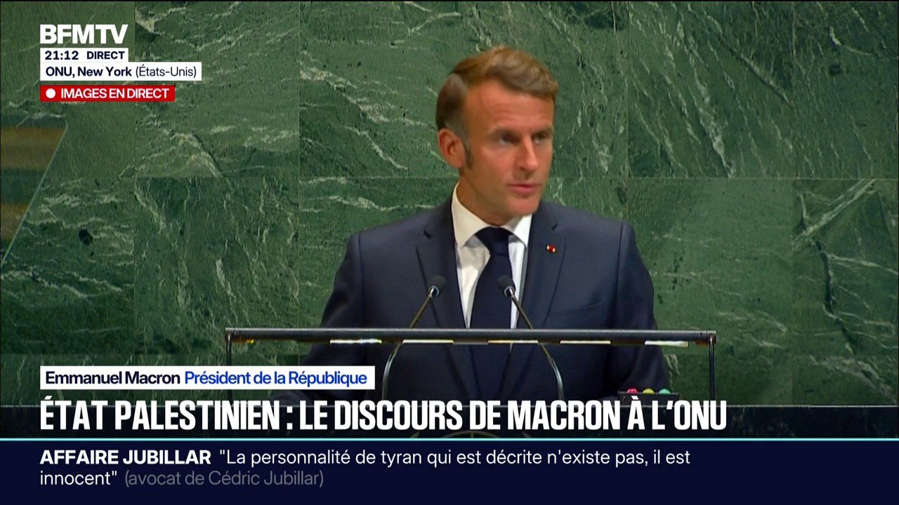 Gaza: "Le temps est venu d'arrêter la guerre, le temps est venu de la paix", déclare Emmanuel Macron à l'ONU