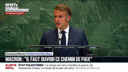 Emmanuel Macron : "Je déclare que la France reconnaît aujourd'hui l'Etat de Palestine"