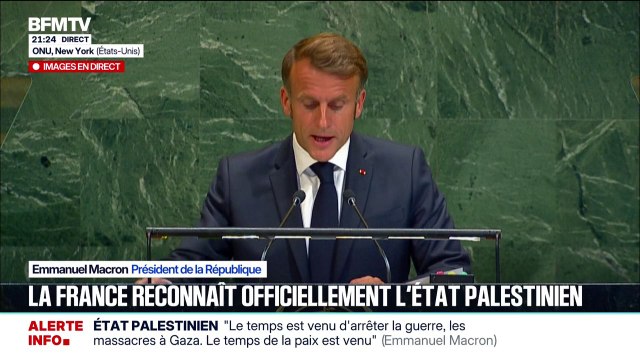 Cette reconnaissance de l'État de Palestine est une défaite pour le Hamas , affirme Emmanuel Macron