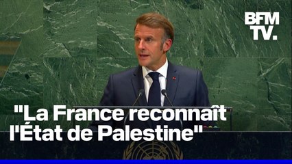 Reconnaissance de l'État de Palestine par la France: le discours d'Emmanuel Macron à l'ONU