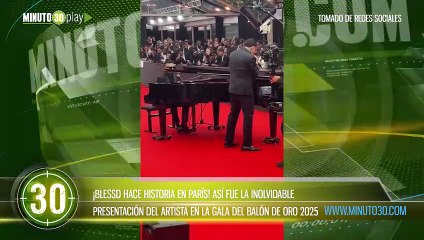 ¡Blessd hace historia en París! Así fue la inolvidable presentación del artista en la gala del Balón de Oro 2025