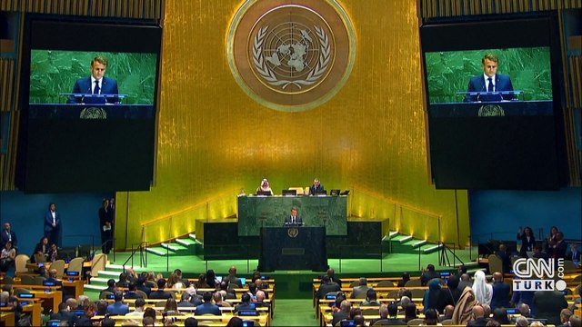 SON DAKİKA HABERİ: Macron BM Genel Kurulu'nda duyurdu: Fransa Filistin'i resmen tanıdı