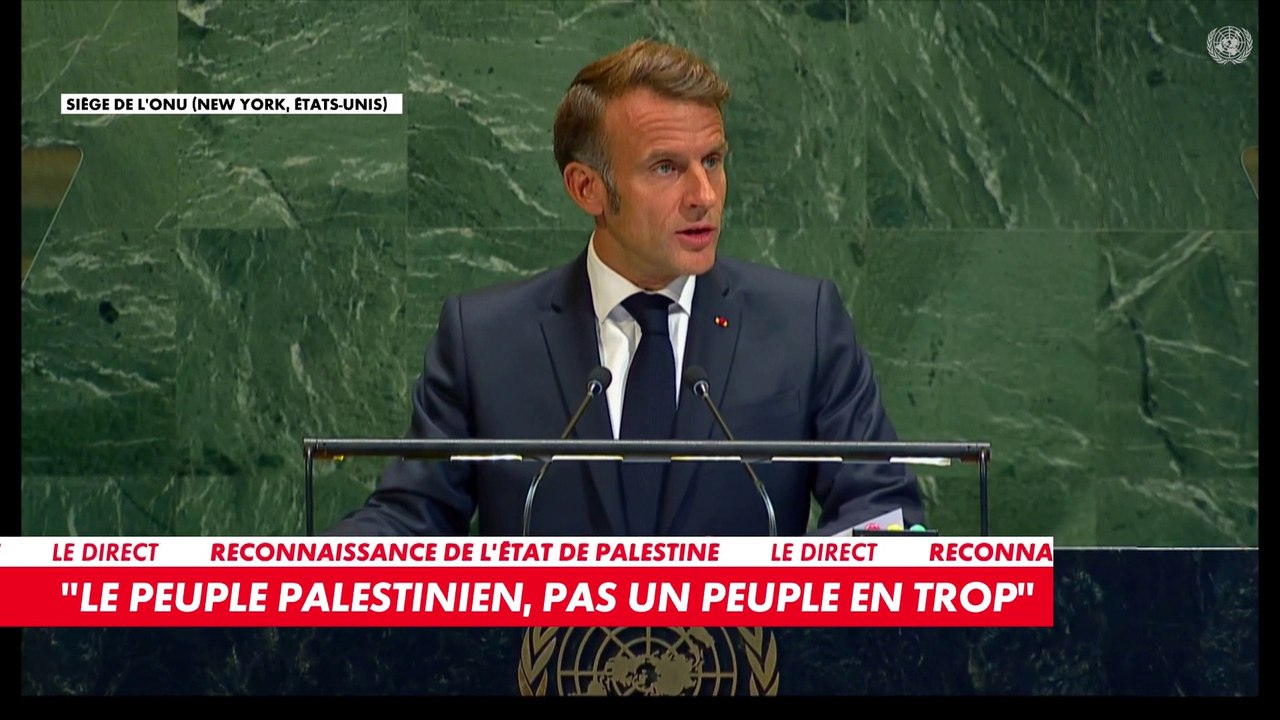Reconnaissance de l'Etat de Palestine, plan de paix et de reconstruction à Gaza... Ce qu'il faut retenir du discours d'Emmanuel Macron à l'ONU