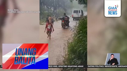 Malalakas na ulan at hangin, nanalasa sa iba't ibang bahagi ng CALABARZON | Unang Balita