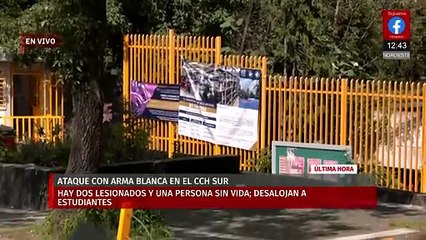 Se reporta ataque con arma blanca en el CCH Sur; estudiante pierde la vida