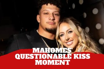 Did Patrick Mahomes just wipe off Brittany’s kiss?