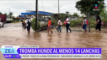 Tromba azota en Acapulco dejando severas inundaciones y deslaves