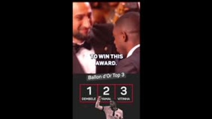 Dembele emotional after Ballon d'Or success