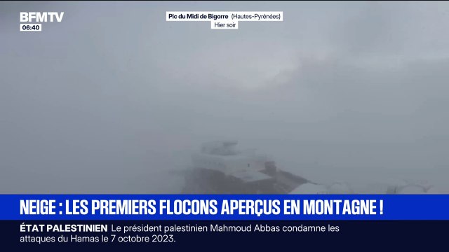 Les premiers flocons de neige aperçus au Pic du Midi de Bigorre, dans les Hautes-Pyrénées