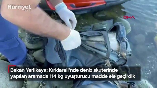 Bakan Yerlikaya: Kırklareli'nde deniz skuterinde yapılan aramada 114 kg uyuşturucu madde ele geçirdik