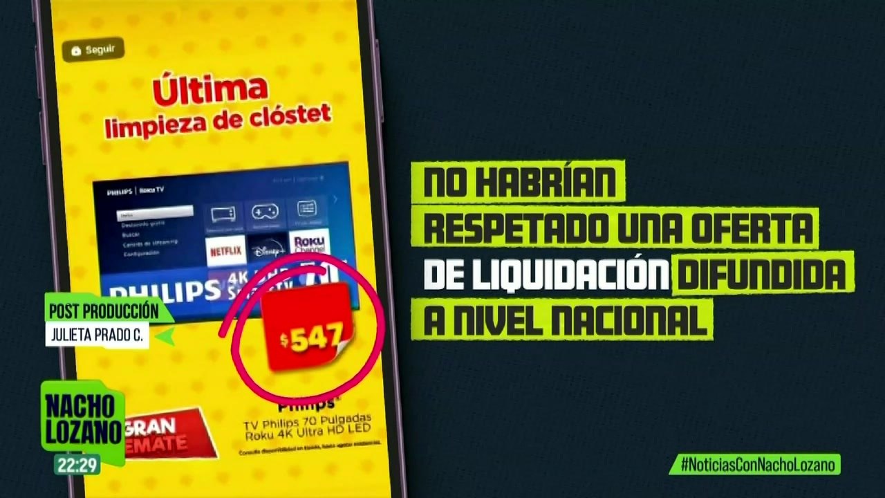 Supermercados no respetaron precios de pantallas ofertadas a muy bajos precios