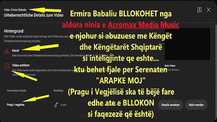 Ermira Babaliu - Pragu I vegjelise - Arapke moj BLLOKOHET nga Acromax Media.